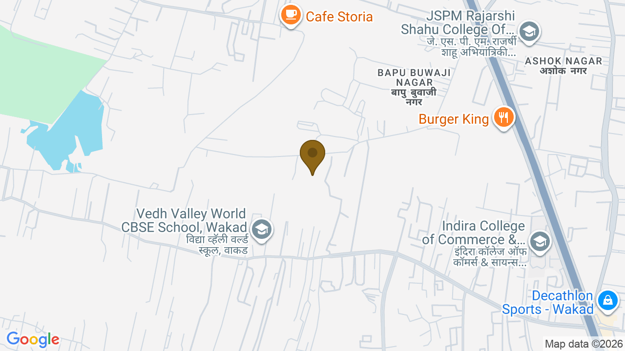 Map showing the location of Kohinoor Avantara, JP7Q+RH, Tathawade, Pimpri-Chinchwad, Maharashtra 411057, India